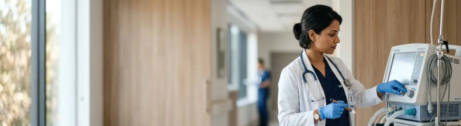 MAX H CARE trained nurse caring for a patient at home in Chennai